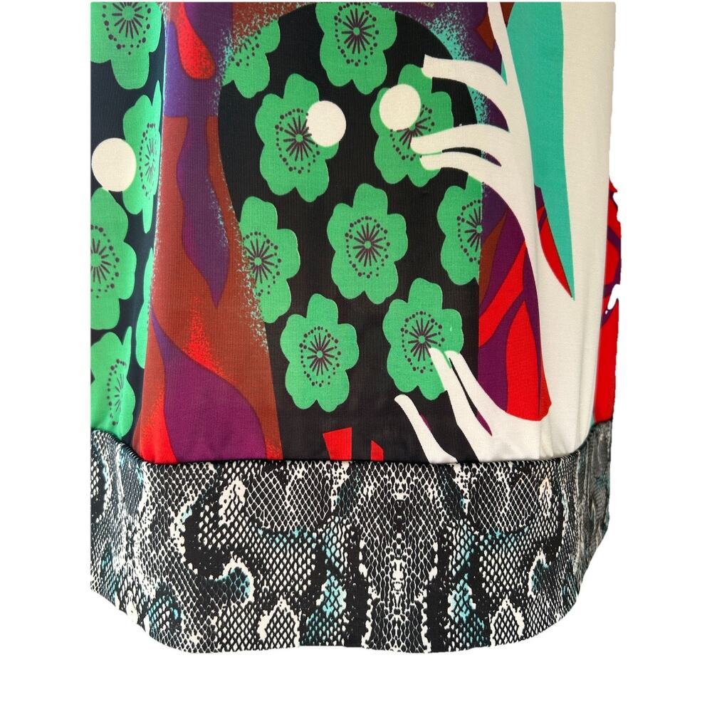 Vintage Just Cavalli Geisha Pop Art Dress Y2K Roberto Cavalli Shift Tunic Sz 4 - Picture 3 of 11